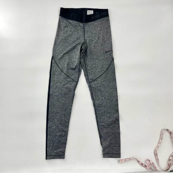 Nike Pro Hypercool Grey and Black Space dyed Neutral mesh tights leggings - Picture 5 of 13